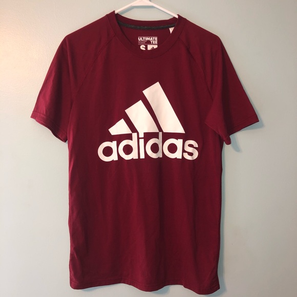 adidas t shirt maroon